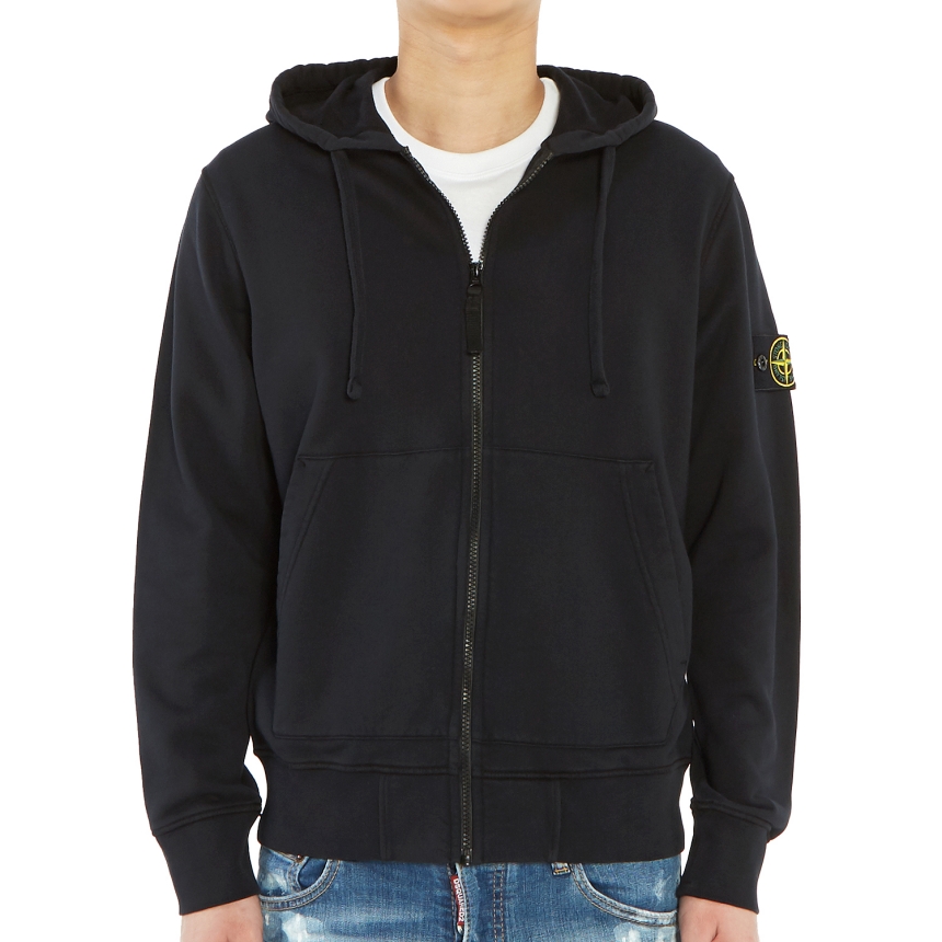 스톤아일랜드(STONE ISLAND) 와펜 남자 후드 집업 가디건 721564251 V0020