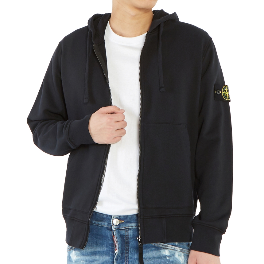 스톤아일랜드(STONE ISLAND) 와펜 남자 후드 집업 가디건 721564251 V0020