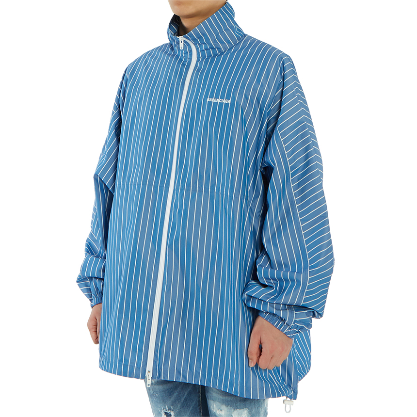 발렌시아가(BALENCIAGA) 로고 스트라이프남자 집업 자켓 571434 TGM07 4640