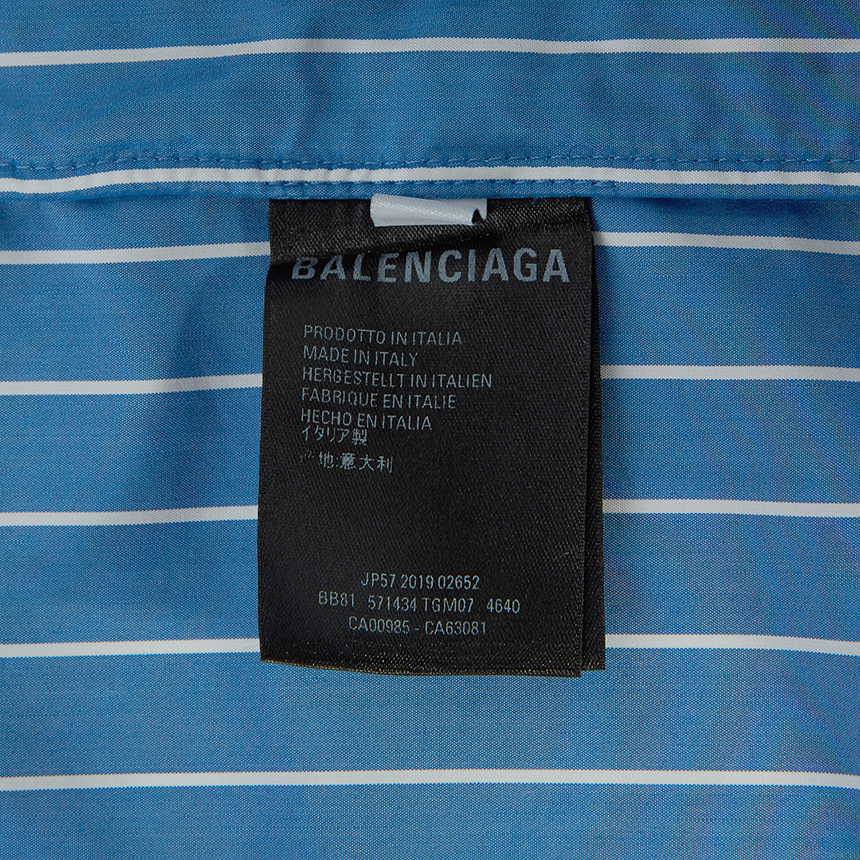 발렌시아가(BALENCIAGA) 로고 스트라이프남자 집업 자켓 571434 TGM07 4640
