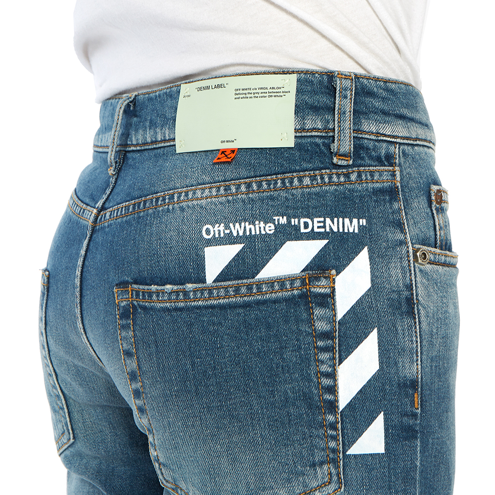 오프화이트(OFF WHITE) 스키니 레귤러 남자 진 OMYA058R 20G94027 8701