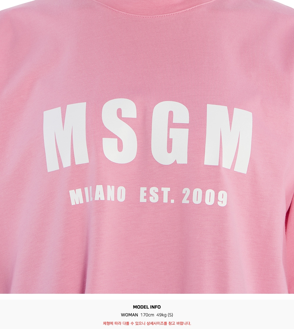 엠에스지엠(MSGM) 로고 여자 반팔티셔츠 2841MDM92 207298 12