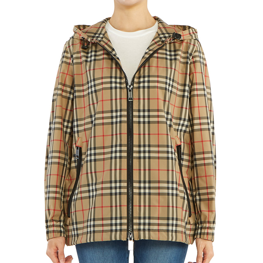 버버리(BURBERRY) 빈티지 체크 리사이클 여자 후드 자켓 EVERTON 8025678 A7028
