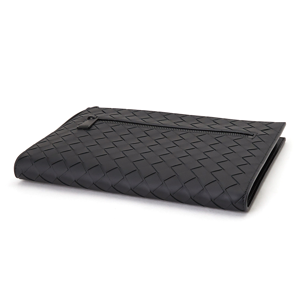 보테가베네타(BOTTEGA VENETA) 네로 인트레치아토 도큐먼트 케이스 공용 클러치/파우치백 601056 VCPQ1 8984
