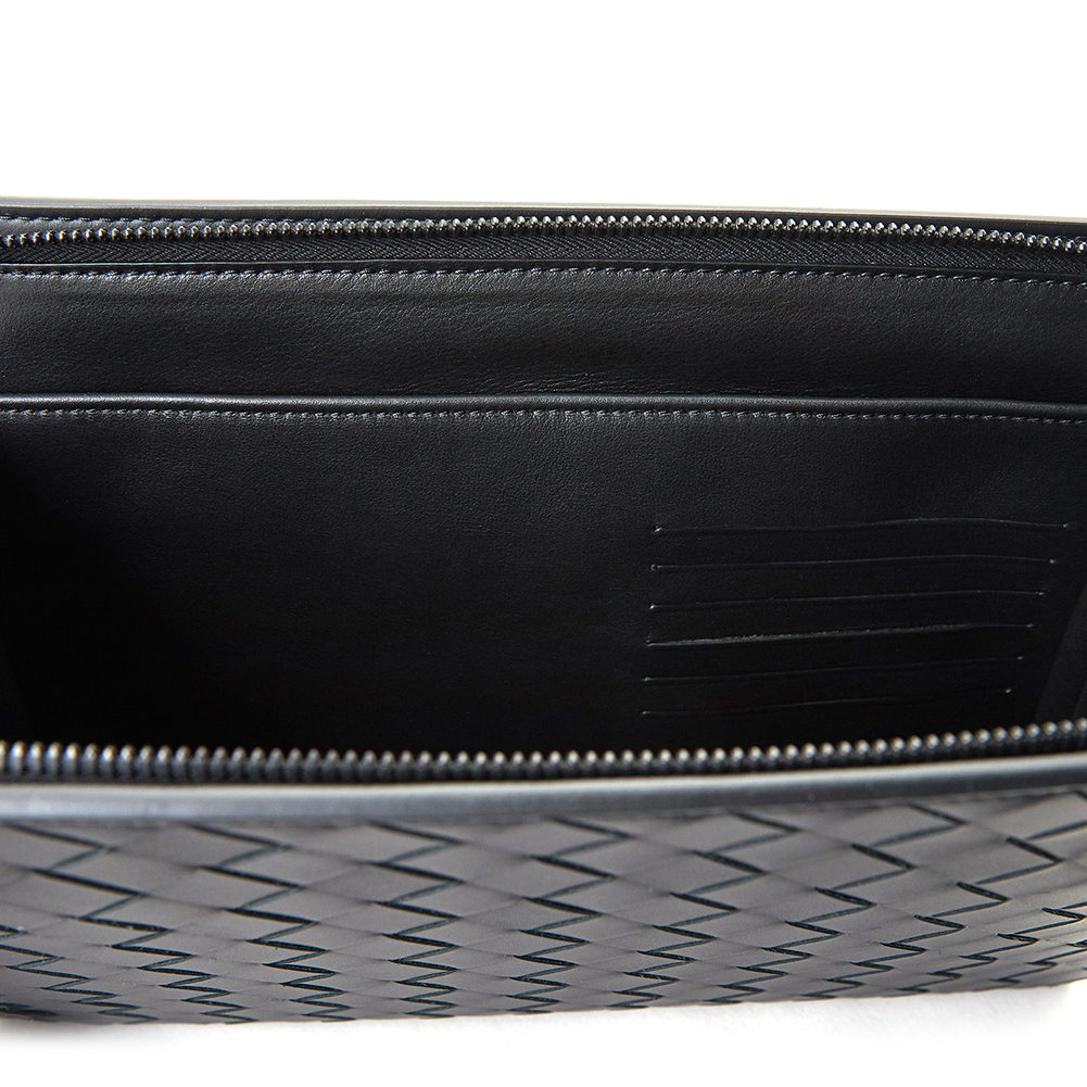 보테가베네타(BOTTEGA VENETA) 네로 인트레치아토 도큐먼트 케이스 공용 클러치/파우치백 601056 VCPQ1 8984