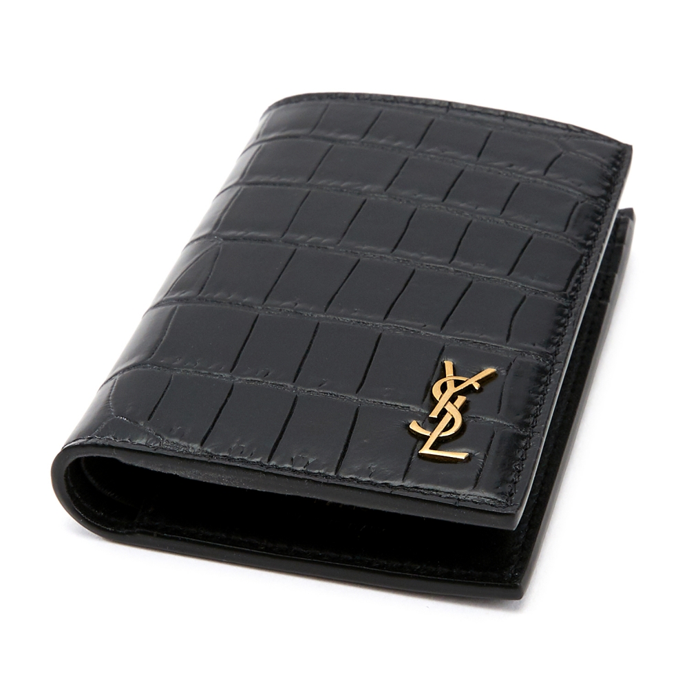 생로랑(SAINT LAURENT PARIS) 타이니 모노그램 크로커다일 공용 명함/카드지갑 607679 DZEDW 1000