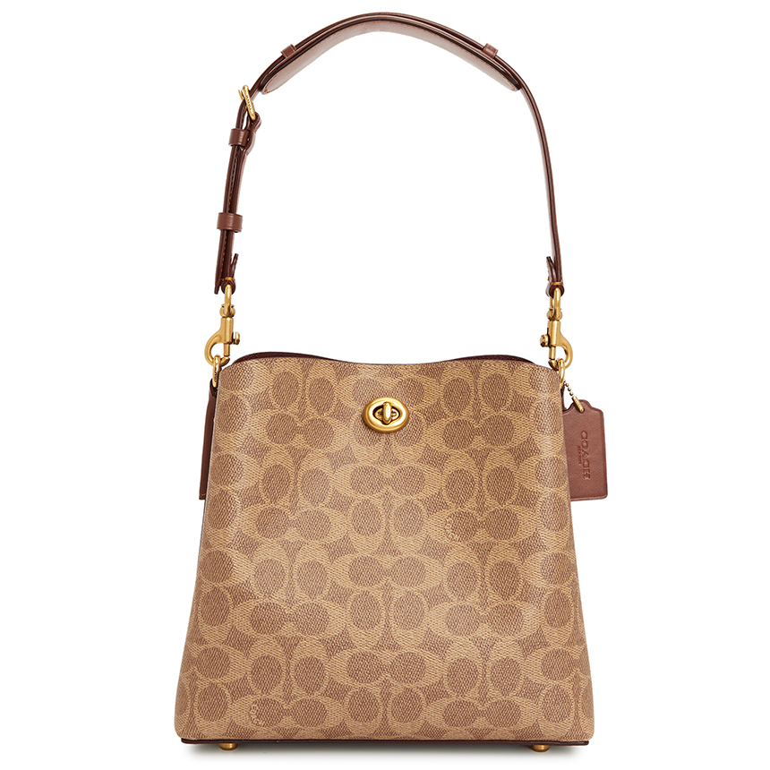 코치(COACH) 시그니처 윌로우 버킷 여자 토트겸숄더백 C3890 B4 TAN RUST