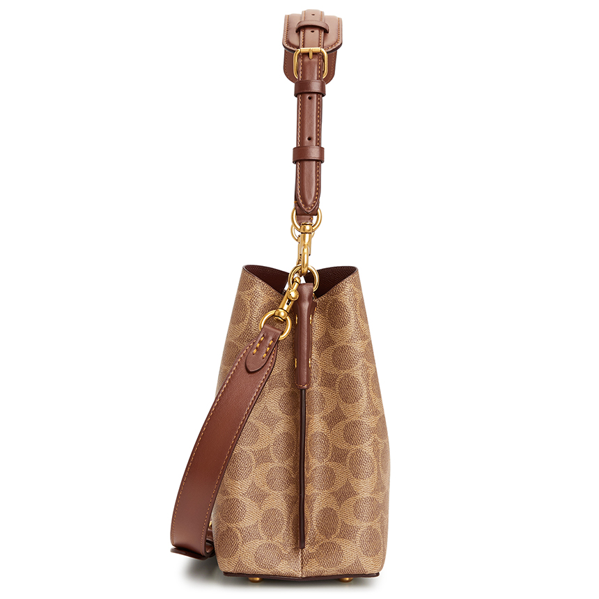 코치(COACH) 시그니처 윌로우 버킷 여자 토트겸숄더백 C3890 B4 TAN RUST