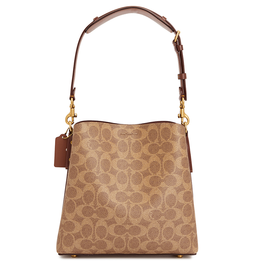 코치(COACH) 시그니처 윌로우 버킷 여자 토트겸숄더백 C3890 B4 TAN RUST