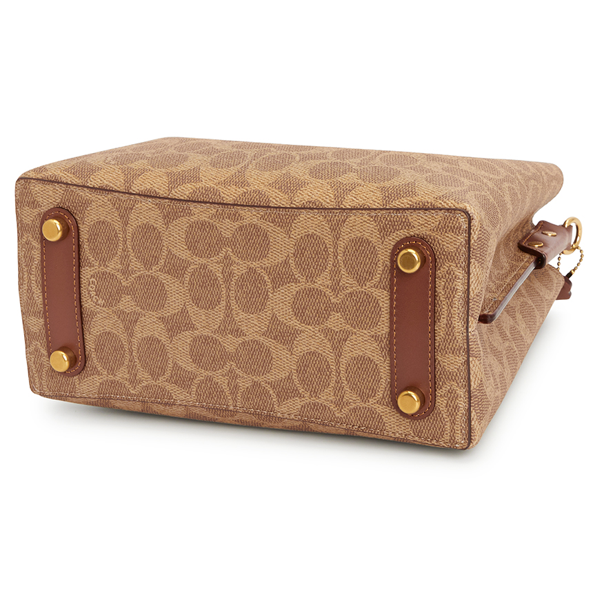 코치(COACH) 시그니처 윌로우 버킷 여자 토트겸숄더백 C3890 B4 TAN RUST