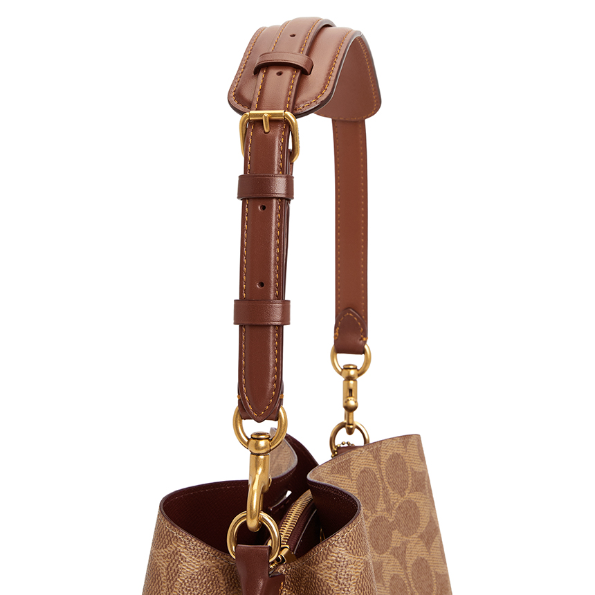 코치(COACH) 시그니처 윌로우 버킷 여자 토트겸숄더백 C3890 B4 TAN RUST