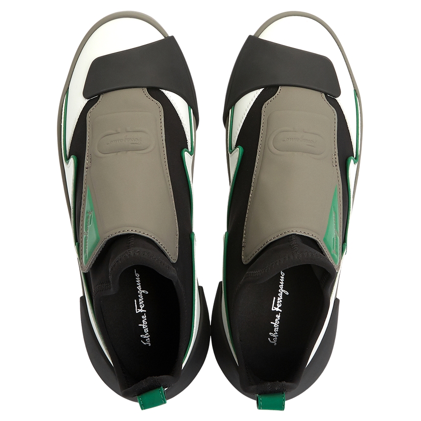 페라가모(FERRAGAMO) 간치니 여자 삭스 스니커즈 NILE NERO 0748891