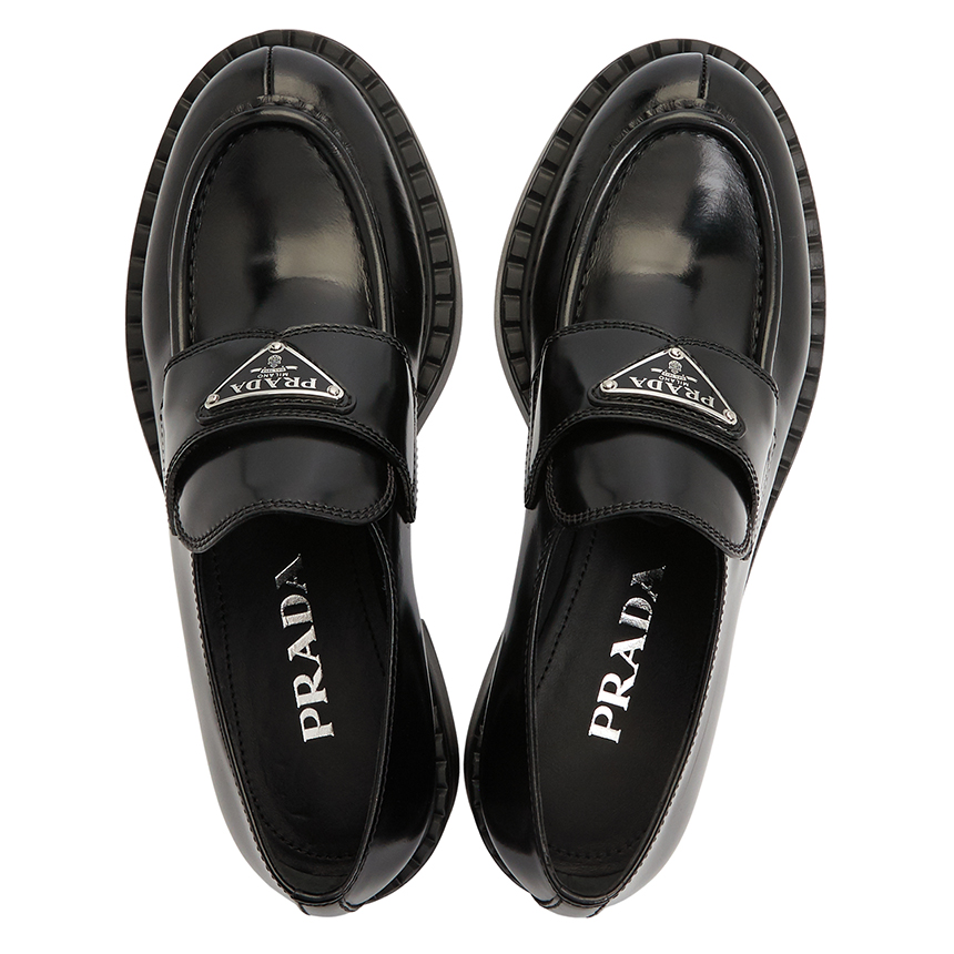 프라다(PRADA) 로고 브러시드 여자 로퍼 1D246M ULS F0002