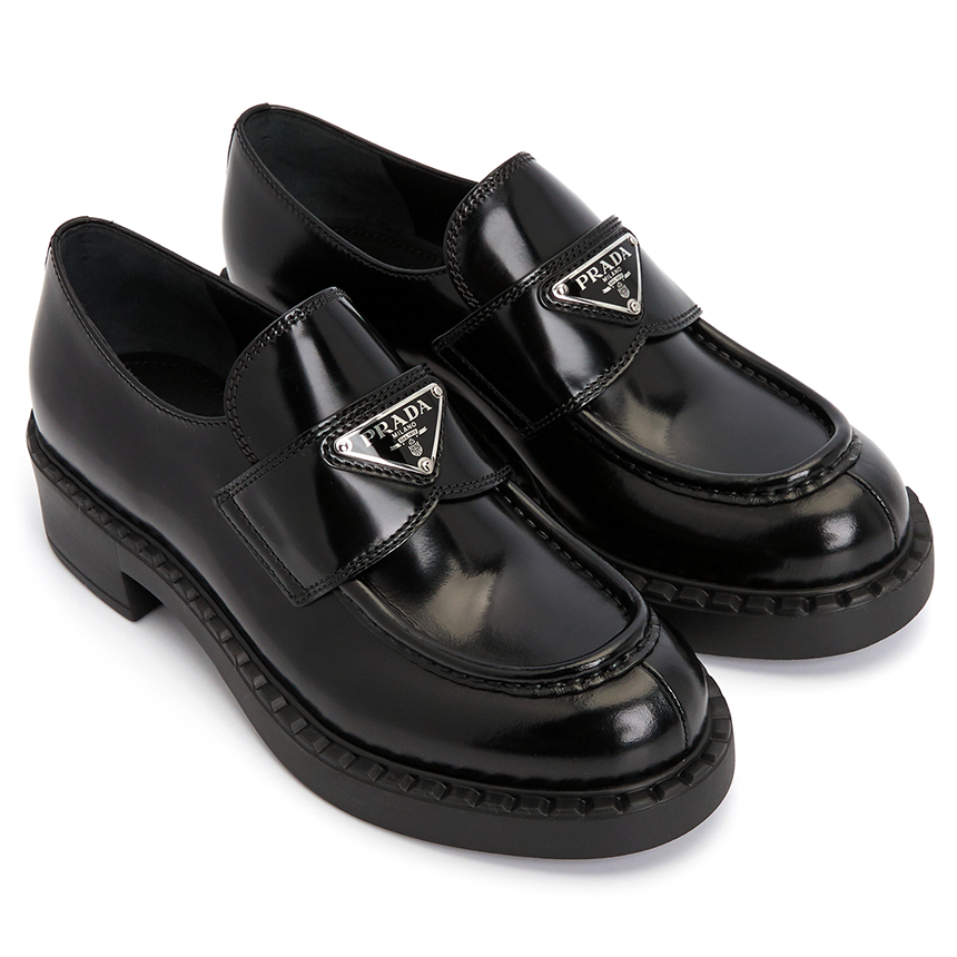 프라다(PRADA) 로고 브러시드 여자 로퍼 1D246M ULS F0002