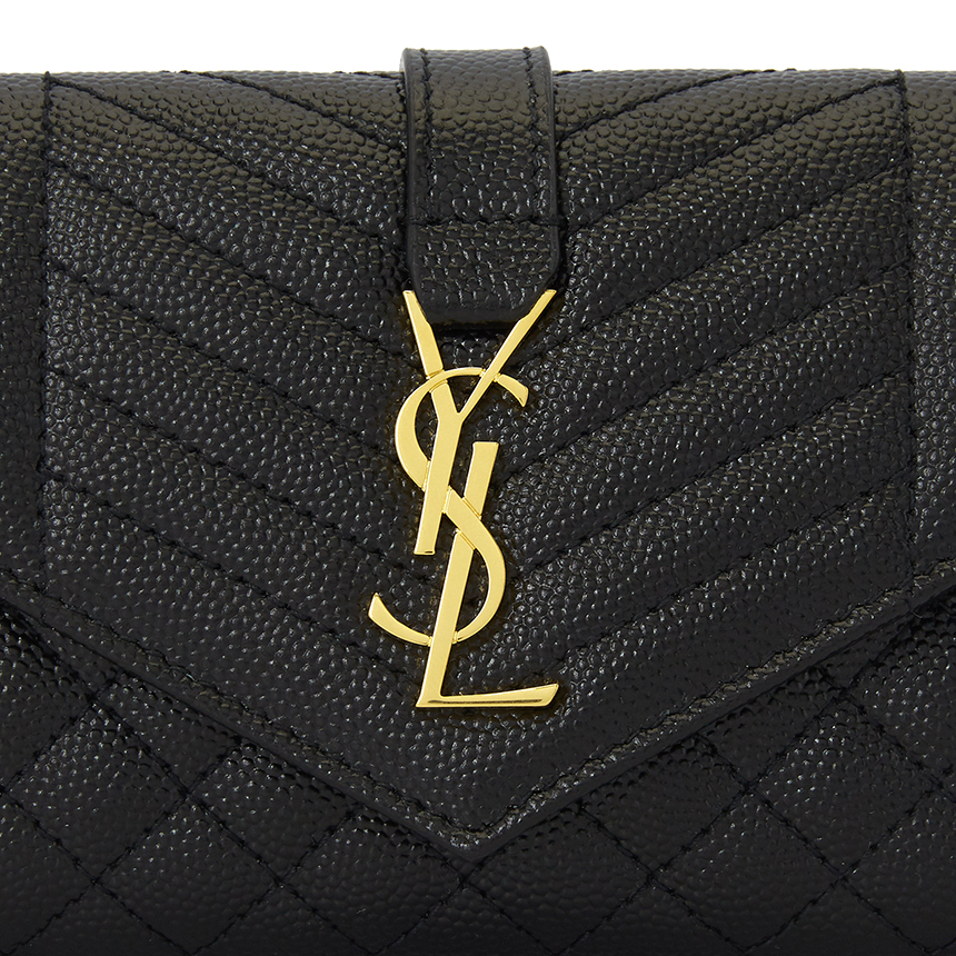 생로랑(SAINT LAURENT PARIS) 생로랑 여성 마틀라세 반지갑 651026 BOW91 1000 651026 BOW91 1000
