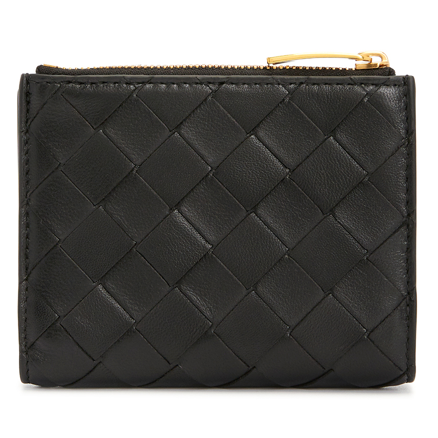 보테가베네타(BOTTEGA VENETA) 블랙 인트레치아토 스몰 여자 반지갑 608059 VCPP3 8425