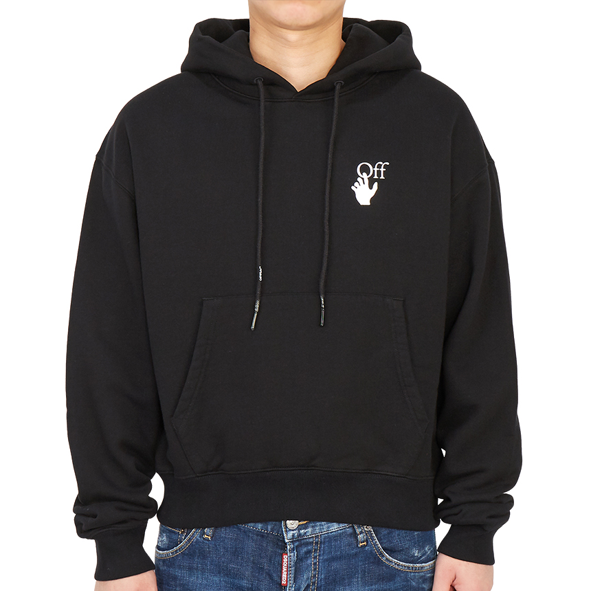 오프화이트(OFF WHITE) 디그라데 애로우 오버 남자 후드 긴팔 기모 맨투맨 티셔츠 OMBB037F 21FLE005 1084