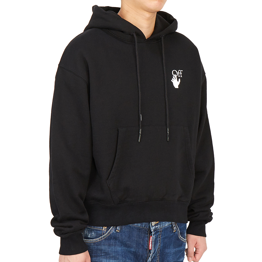 오프화이트(OFF WHITE) 디그라데 애로우 오버 남자 후드 긴팔 기모 맨투맨 티셔츠 OMBB037F 21FLE005 1084