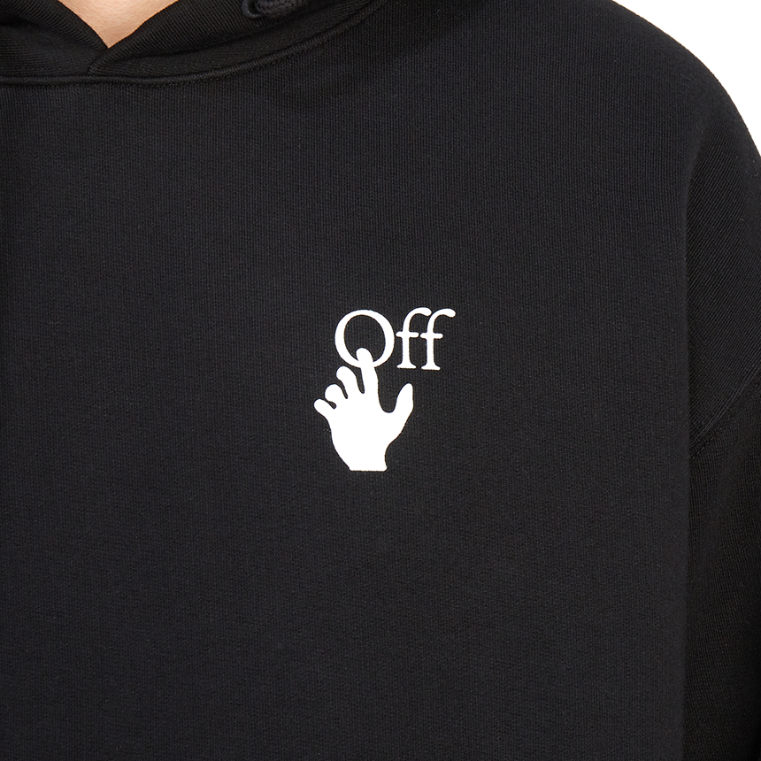 오프화이트(OFF WHITE) 디그라데 애로우 오버 남자 후드 긴팔 기모 맨투맨 티셔츠 OMBB037F 21FLE005 1084