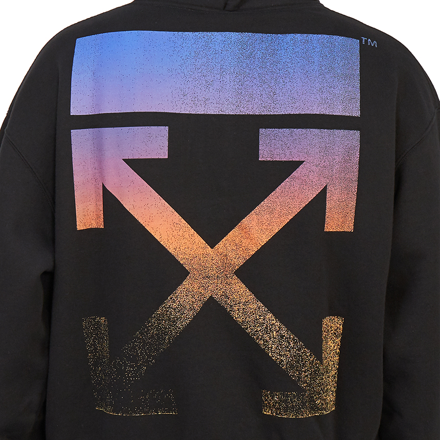 오프화이트(OFF WHITE) 디그라데 애로우 오버 남자 후드 긴팔 기모 맨투맨 티셔츠 OMBB037F 21FLE005 1084