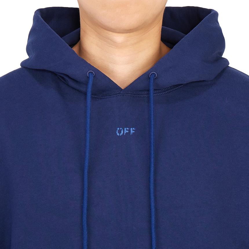 오프화이트(OFF WHITE) 러버 애로우 스케이트 남자 후드 긴팔 기모 맨투맨 티셔츠 OMBB085F 21FLE010 4545