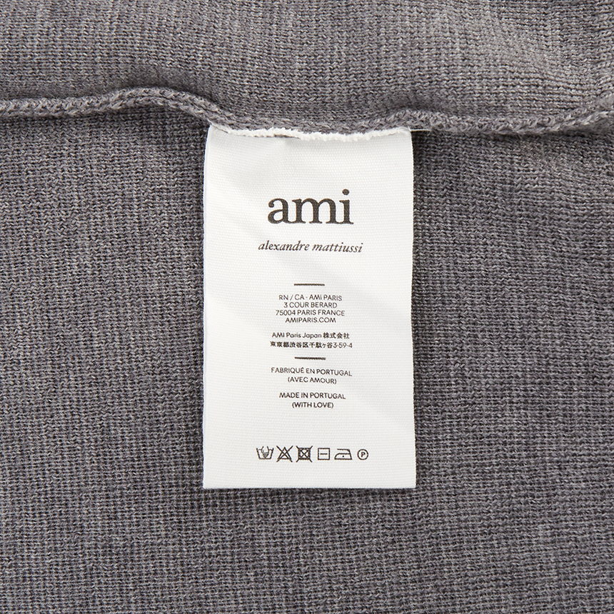 아미(AMI) 하트 로고 남자 울 가디건 A21HK305 001 055