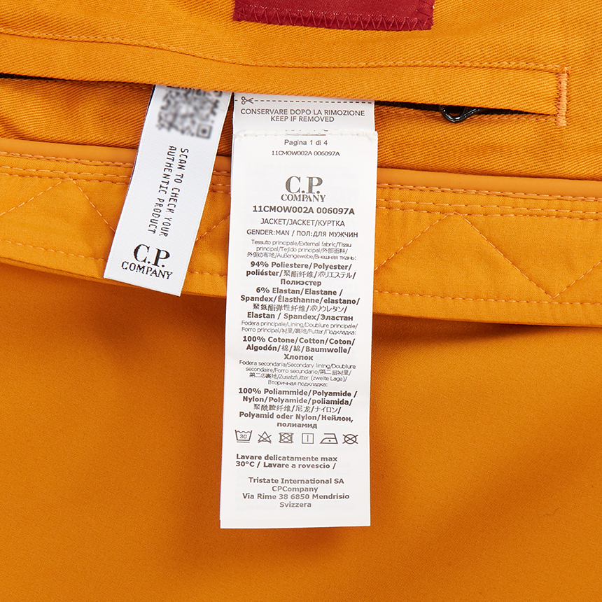 씨피컴퍼니(CP COMPANY) 쉘-R 고글 남자 후드 기모 자켓 11CMOW002A 006097A 436