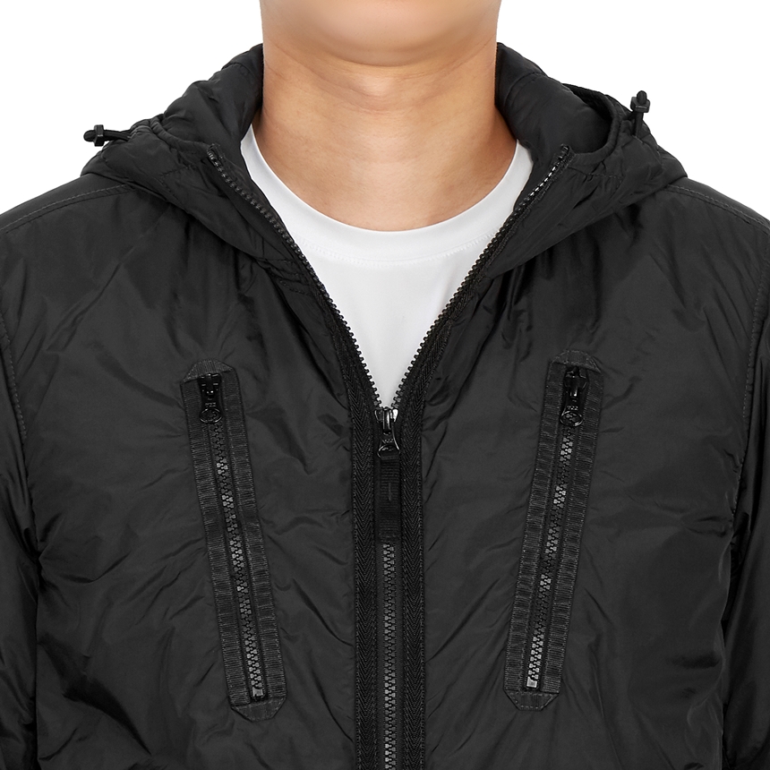 스톤아일랜드(STONE ISLAND) 와펜 크링클랩스 프리마로프트 남자 후드 패딩 자켓 751542223 V0029