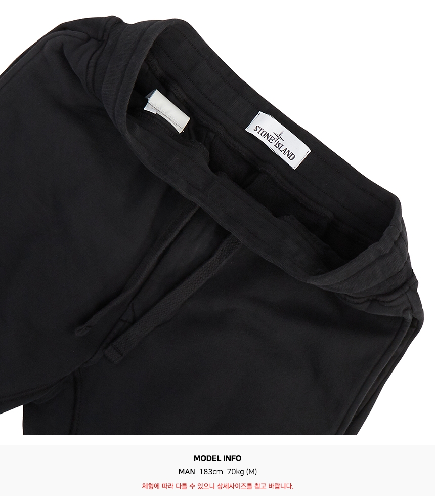 스톤아일랜드(STONE ISLAND) 와펜 남자 기모 조깅 팬츠 751564520 V0029
