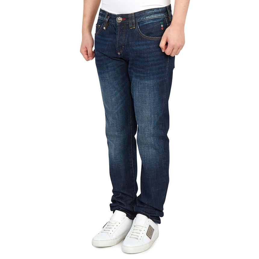 필립플레인(PHILIPP PLEIN) 스트레이트 컷 인스티튜셔널 남자 진 MDT2552 PDE004N 14DS