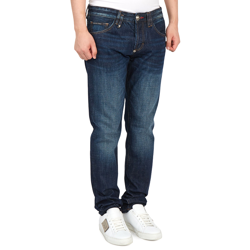 필립플레인(PHILIPP PLEIN) 스트레이트 컷 인스티튜셔널 남자 진 MDT2552 PDE004N 14DS