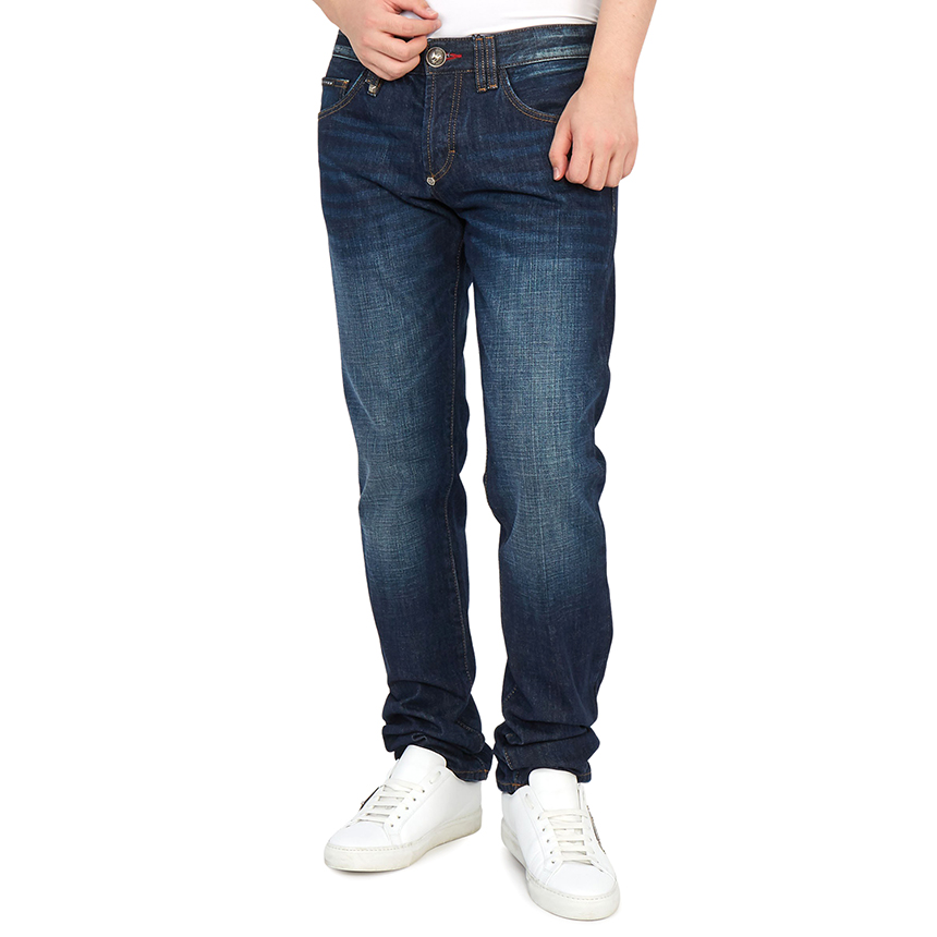 필립플레인(PHILIPP PLEIN) 스트레이트 컷 인스티튜셔널 남자 진 MDT2552 PDE004N 14DS