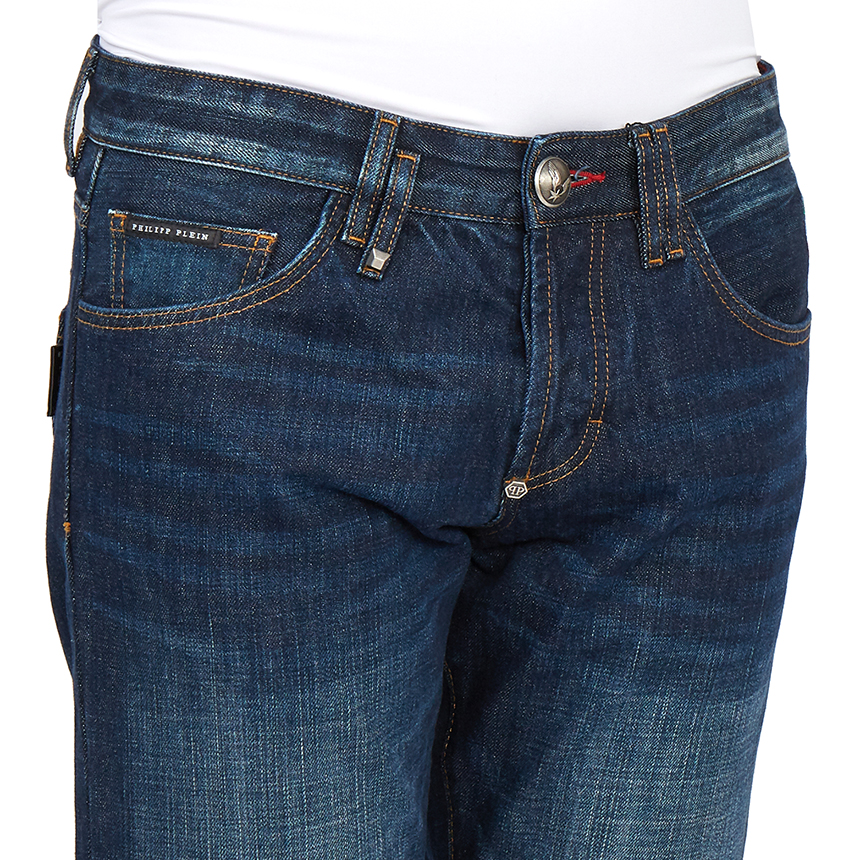 필립플레인(PHILIPP PLEIN) 스트레이트 컷 인스티튜셔널 남자 진 MDT2552 PDE004N 14DS