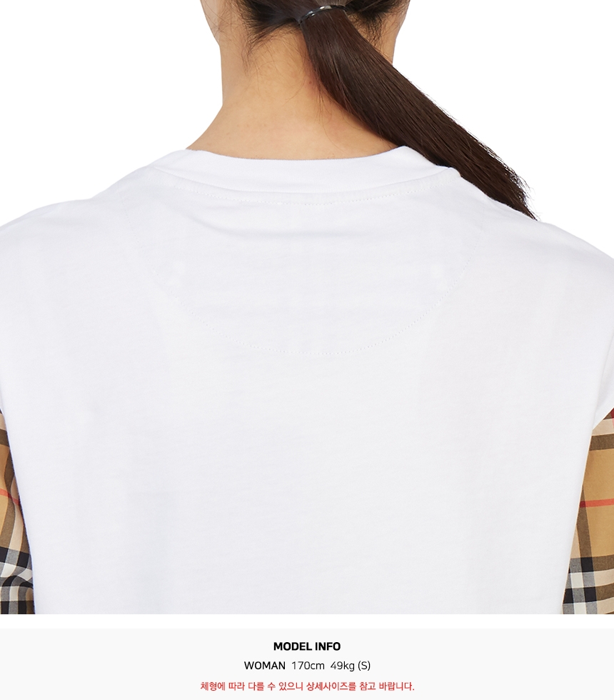 버버리(BURBERRY) 빈티지 체크여자 반팔티셔츠 SERRA 8014896 A1464