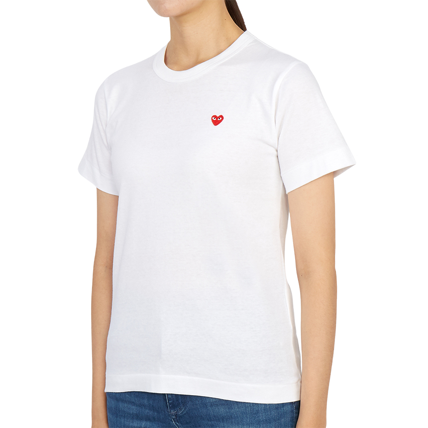 꼼데가르송(COMME DES GARCONS) 미니 레드하트와펜 여자 반팔티셔츠 AZ T199 051 2