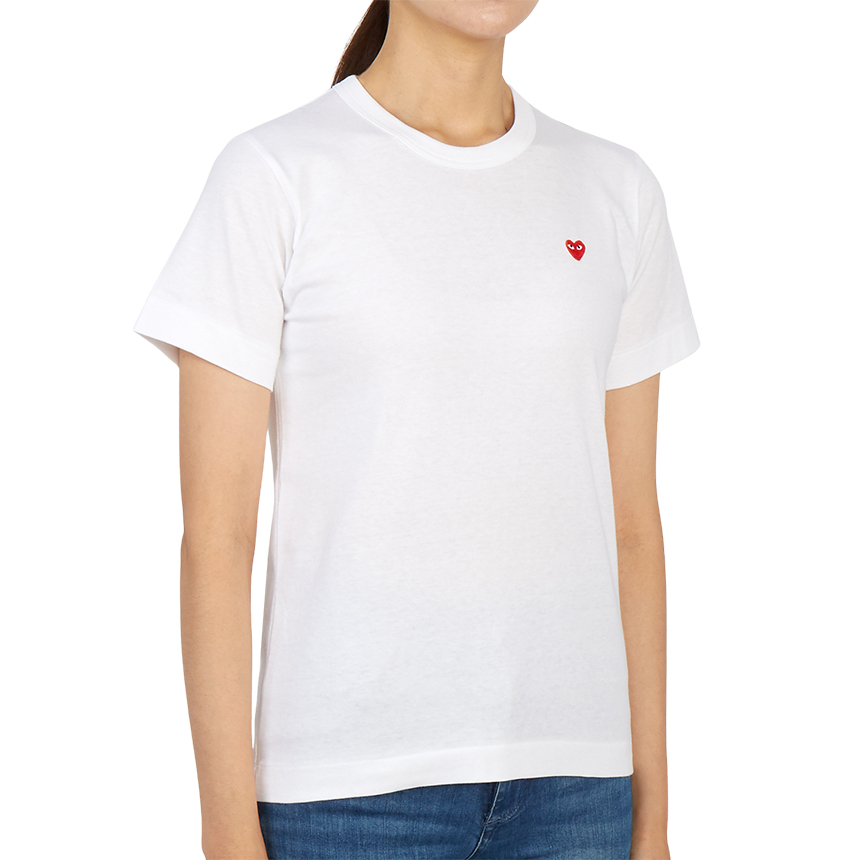 꼼데가르송(COMME DES GARCONS) 미니 레드하트와펜 여자 반팔티셔츠 AZ T199 051 2