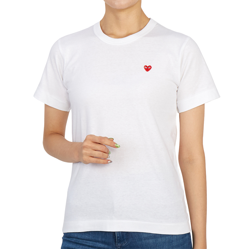 꼼데가르송(COMME DES GARCONS) 미니 레드하트와펜 여자 반팔티셔츠 AZ T199 051 2