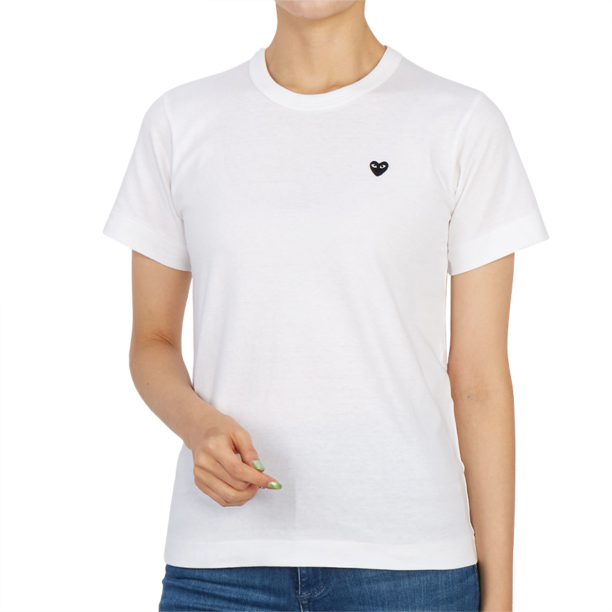 꼼데가르송(COMME DES GARCONS) 미니 블랙하트와펜여자 반팔티셔츠 AZ T201 051 2