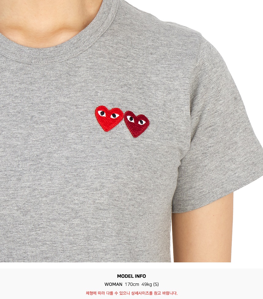 꼼데가르송(COMME DES GARCONS) 더블와펜 여성 반팔티셔츠 AZ T225 051 3