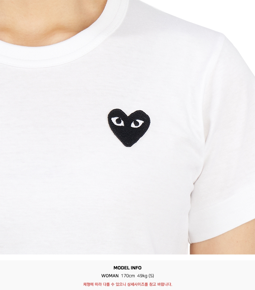 꼼데가르송(COMME DES GARCONS) 스크래치 블랙와펜 여성 반팔티셔츠 AZ T063 051 2 SA_AZ T063 051 2_038