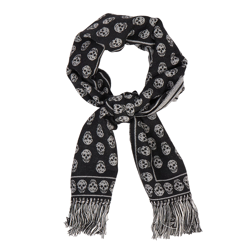 알렉산더맥퀸(ALEXANDER MCQUEEN) 스컬 공용 울 머플러 358351 4200Q 1078