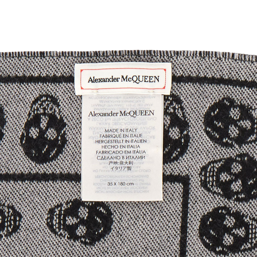 알렉산더맥퀸(ALEXANDER MCQUEEN) 스컬 공용 울 머플러 358351 4200Q 1078