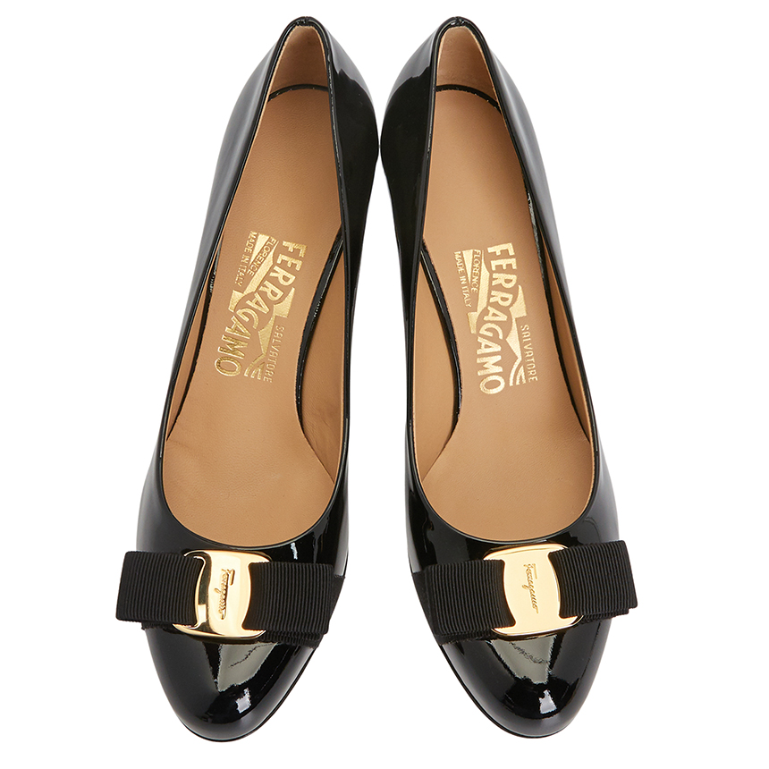 페라가모(FERRAGAMO) 바라 보우 여자 펌프스 CARLA 55 NERO 0574558