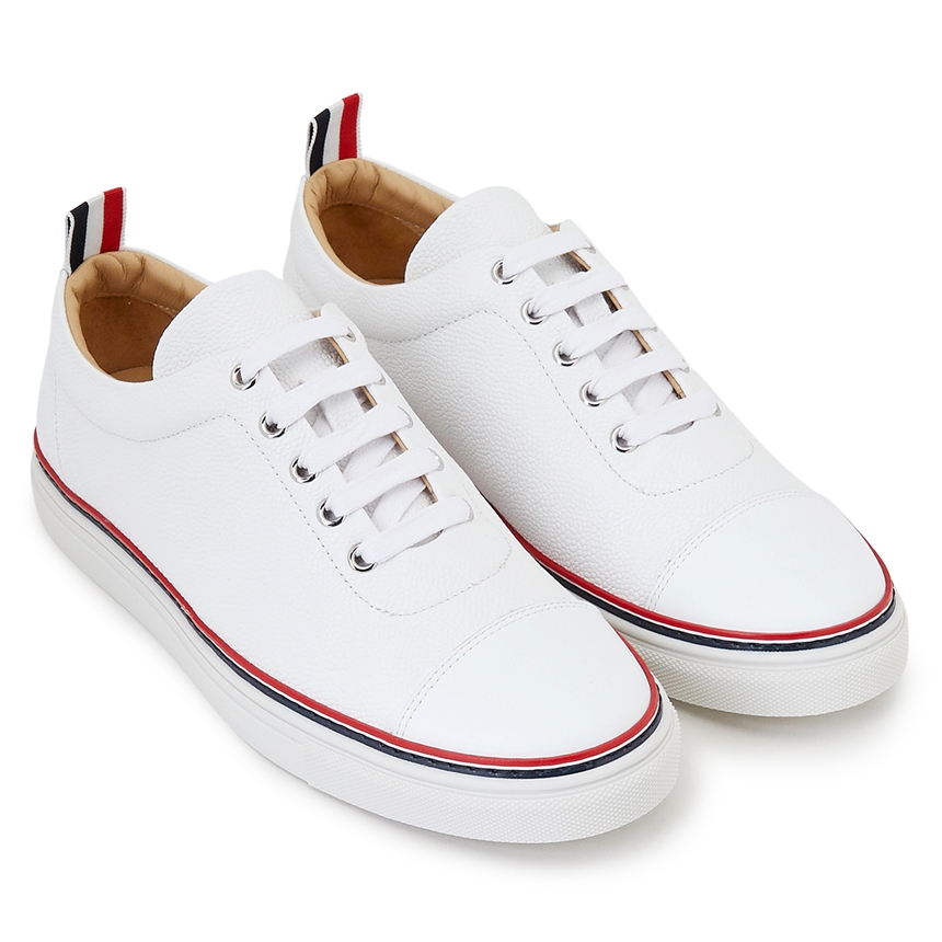 톰브라운(THOM BROWNE) 스트레이트 토 캡 남자 스니커즈 MFD067B 00198 100