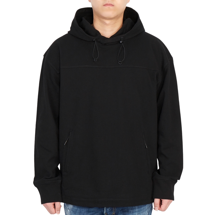 요지야마모토(YOHJI YAMAMOTO) Y-3 백로고 남자 후드 긴팔티셔츠 오버사이즈핏 GV4172 BLACK