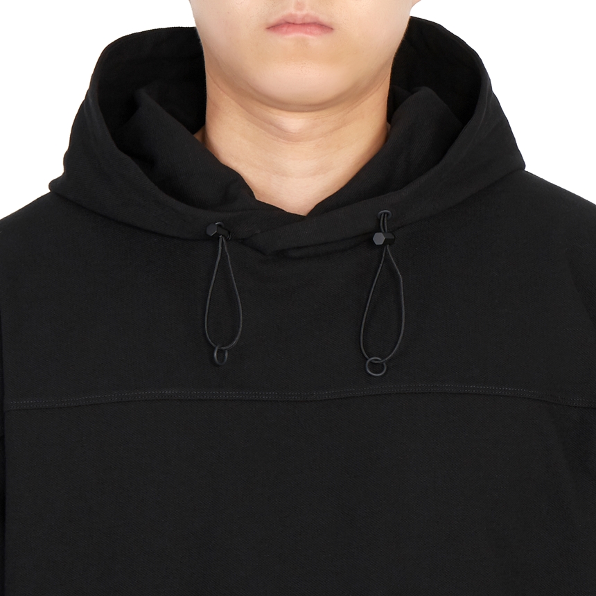 요지야마모토(YOHJI YAMAMOTO) Y-3 백로고 남자 후드 긴팔티셔츠 오버사이즈핏 GV4172 BLACK