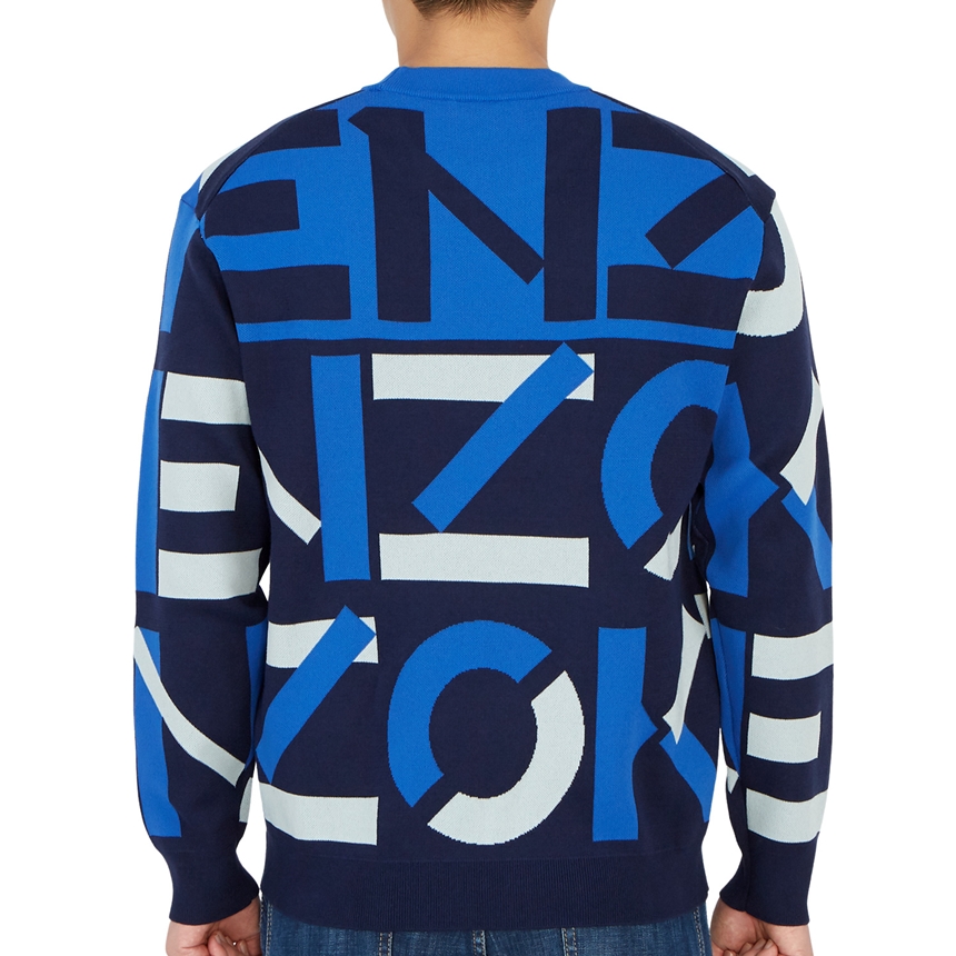 겐조(KENZO) 모노그램 자카드 남자 스포츠 니트 5PU531 3SC 77 215