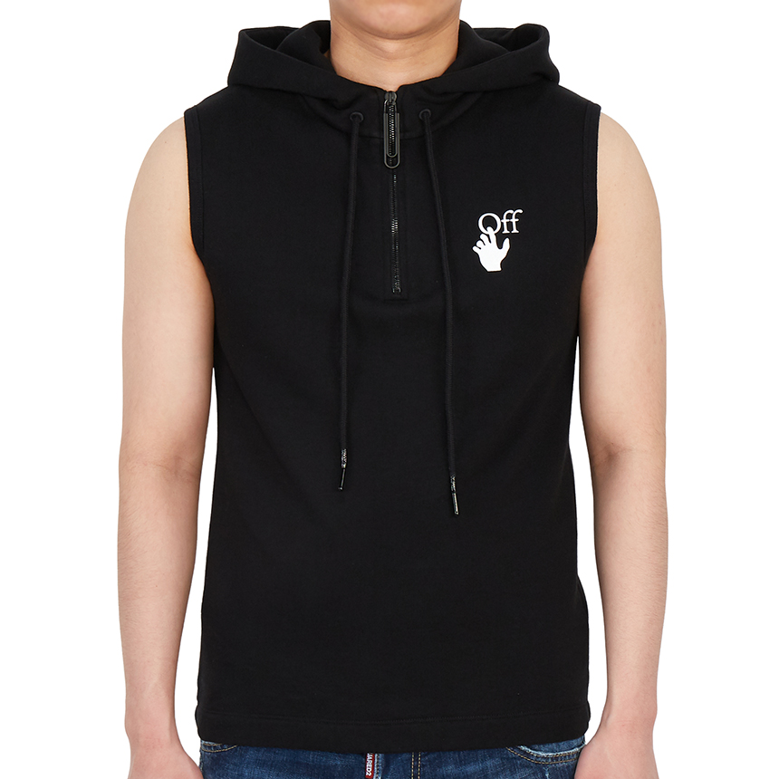 오프화이트(OFF WHITE) 마커 탱크 남자 후드 민소매 OMAC010R 21FLE001 1032