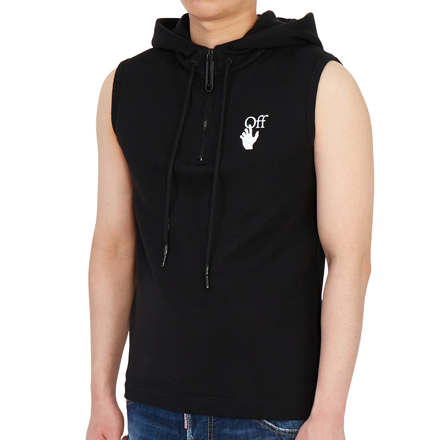 오프화이트(OFF WHITE) 마커 탱크 남자 후드 민소매 OMAC010R 21FLE001 1032