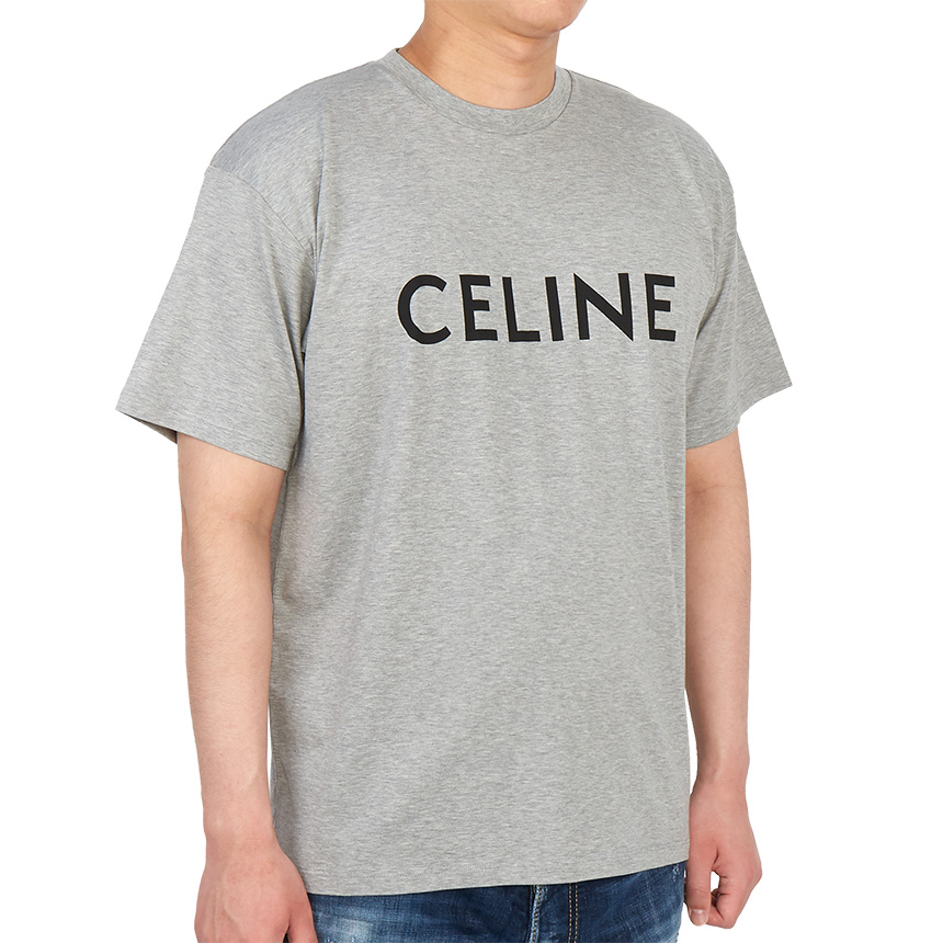 셀린느(CELINE) 로고 남자 반팔티셔츠 루즈핏 2X681501F 09GB